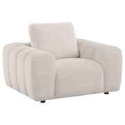 Burnett 4-piece Chenille Upholstered Sofa Set Ivory - 504955-S4