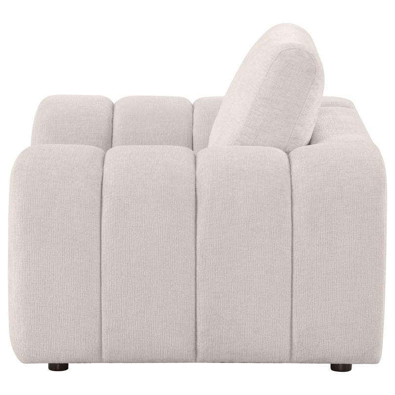 Burnett Chenille Upholstered Accent Chair Ivory - 504957