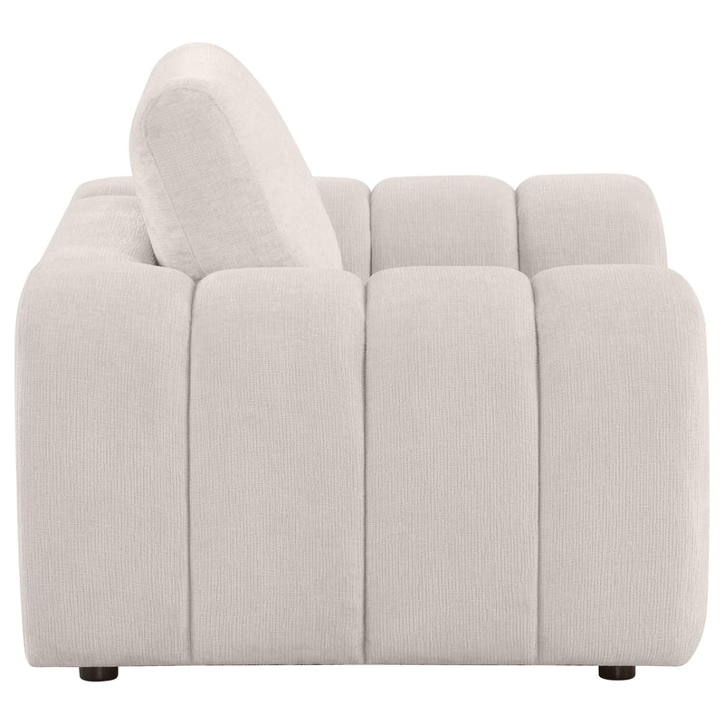 Burnett Chenille Upholstered Accent Chair Ivory - 504957