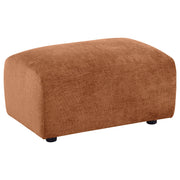 Burnett Chenille Upholstered Ottoman Burnt Orange - 504954