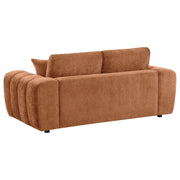 Burnett Chenille Upholstered Wide Arm Loveseat Burnt Orange - 504952