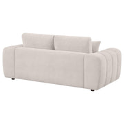 Burnett Chenille Upholstered Wide Arm Loveseat Ivory - 504956