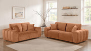 Burnett Chenille Upholstered Wide Arm Sofa Burnt Orange - 504951
