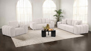 Burnett Chenille Upholstered Wide Arm Sofa Ivory - 504955