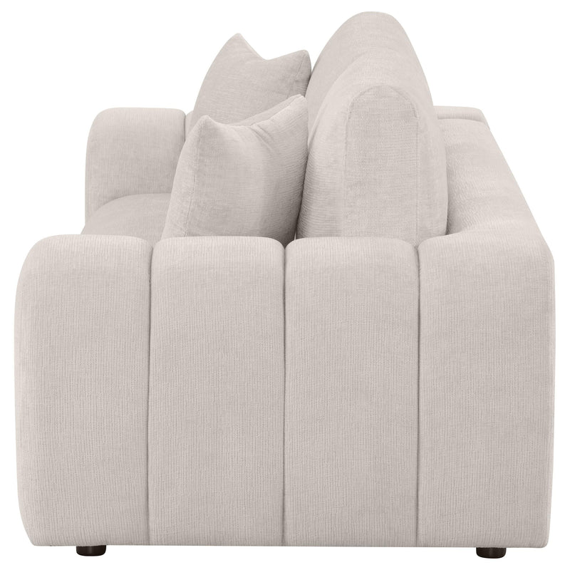 Burnett Chenille Upholstered Wide Arm Sofa Ivory - 504955