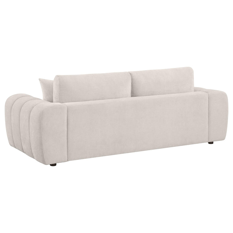 Burnett Chenille Upholstered Wide Arm Sofa Ivory - 504955