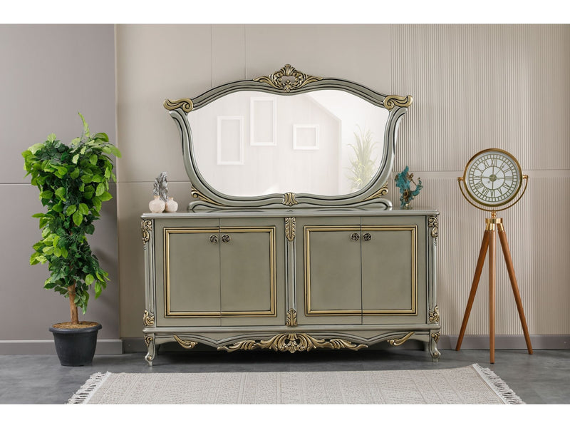 Buse Diningroom Consol With Mirror Light Green - 115-BUS-HM620-CONWM