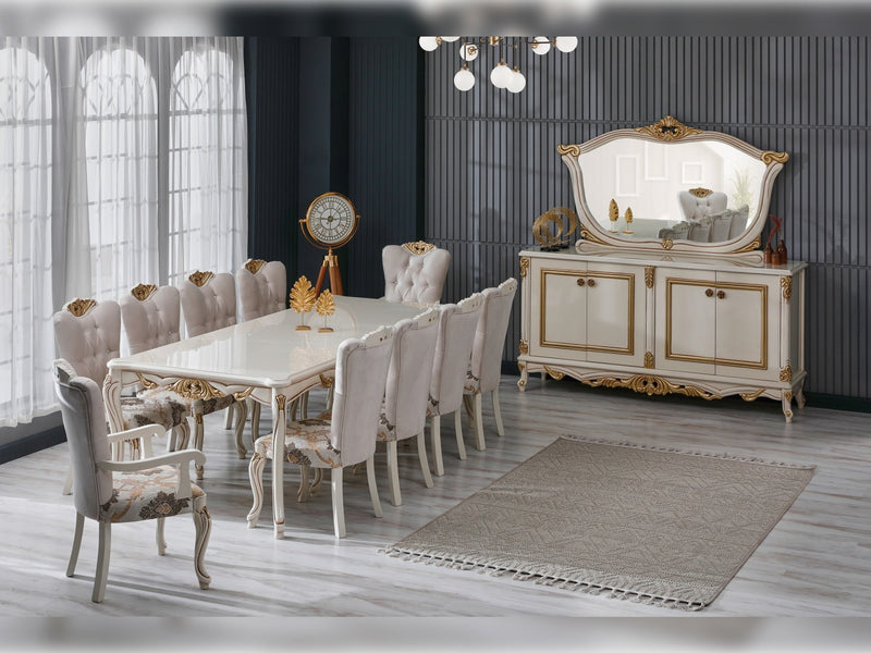 Buse Diningroom Table Cream - Table 97" - 115-BUS-HM571-DT-8
