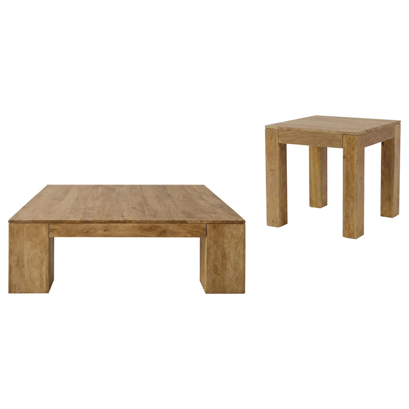 Butte 2-piece Mango Wood Coffee and End Table Set Natural - 706378-S2