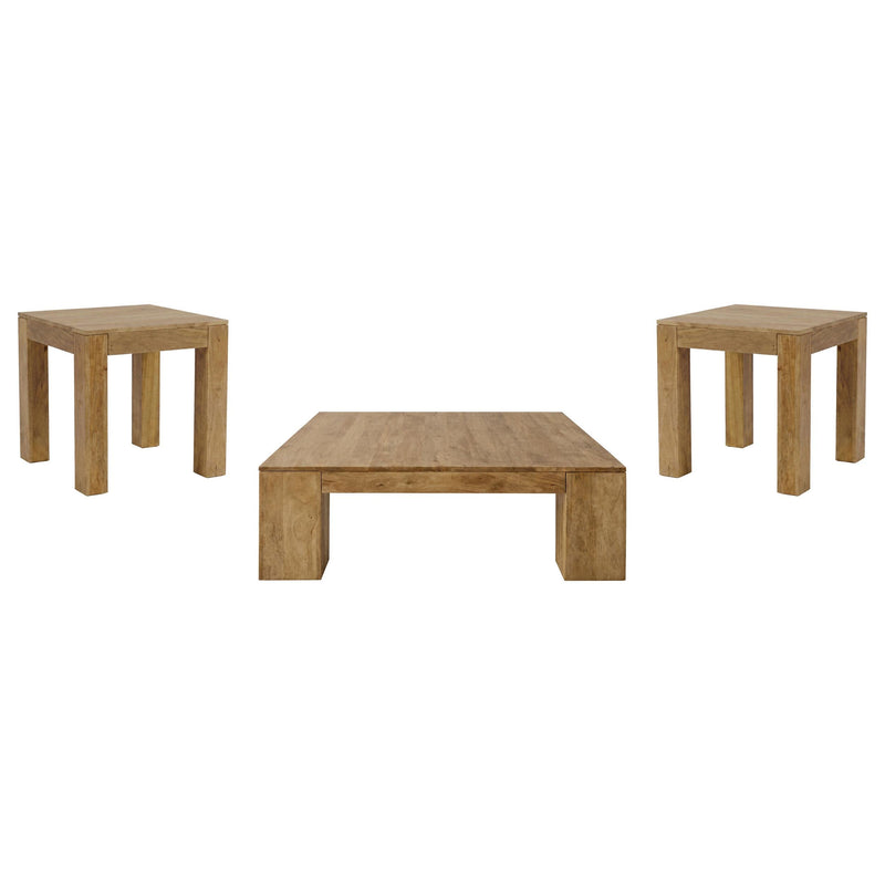Butte 3-piece Mango Wood Coffee and End Table Set Natural - 706378-S3