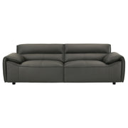 Buxton 2-piece Leather Upholstered Sofa Set Graphite - 509504-S2