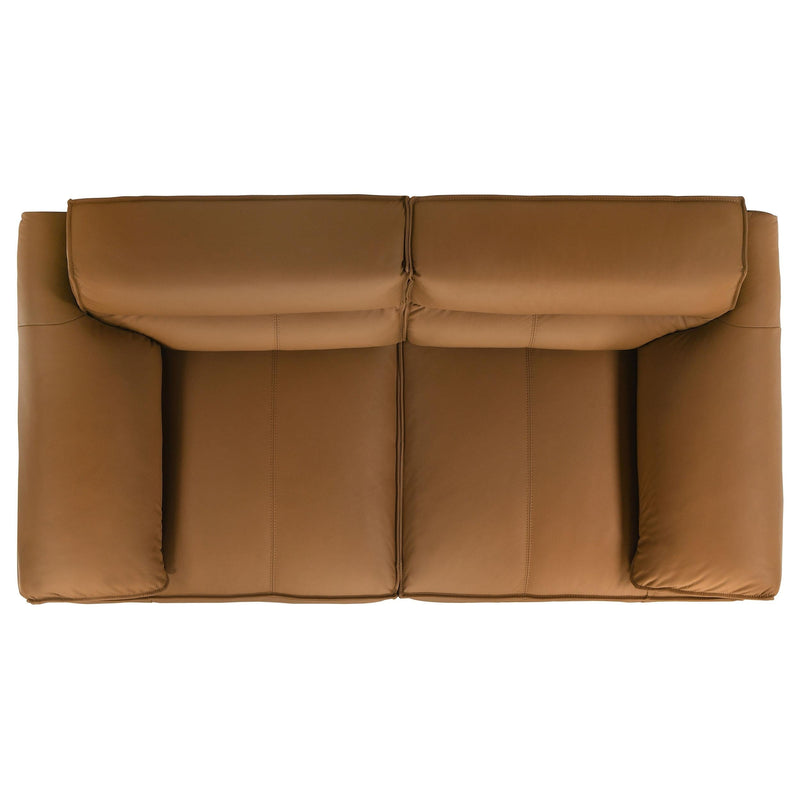 Buxton 2-piece Leather Upholstered Sofa Set Orange - 509501-S2