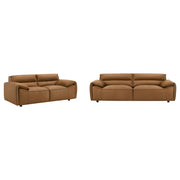 Buxton 2-piece Leather Upholstered Sofa Set Orange - 509501-S2