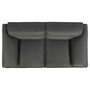 Buxton Top Grain Leather Upholstered Loveseat Graphite - 509505