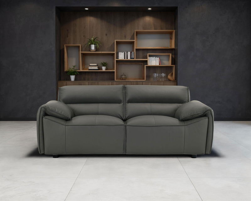 Buxton Top Grain Leather Upholstered Loveseat Graphite - 509505