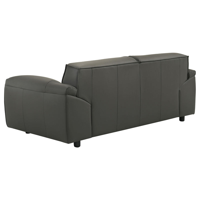 Buxton Top Grain Leather Upholstered Loveseat Graphite - 509505