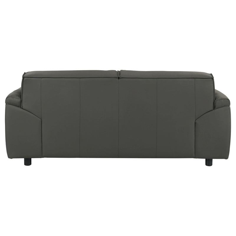 Buxton Top Grain Leather Upholstered Loveseat Graphite - 509505