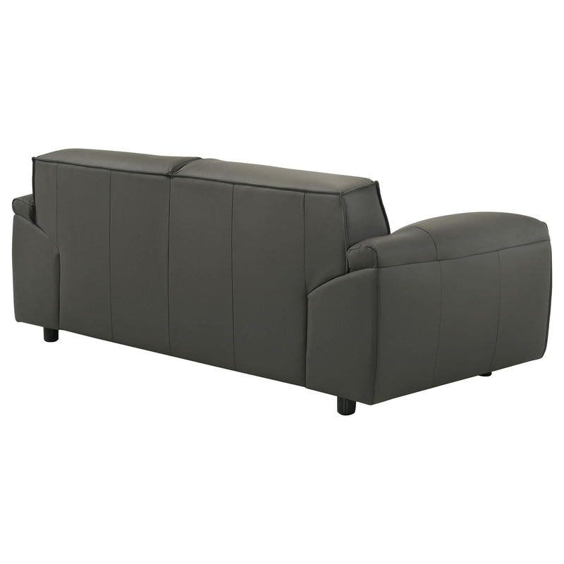 Buxton Top Grain Leather Upholstered Loveseat Graphite - 509505