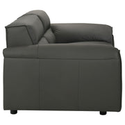 Buxton Top Grain Leather Upholstered Loveseat Graphite - 509505