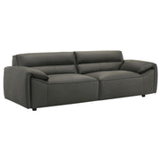 Buxton Top Grain Leather Upholstered Sofa Graphite - 509504