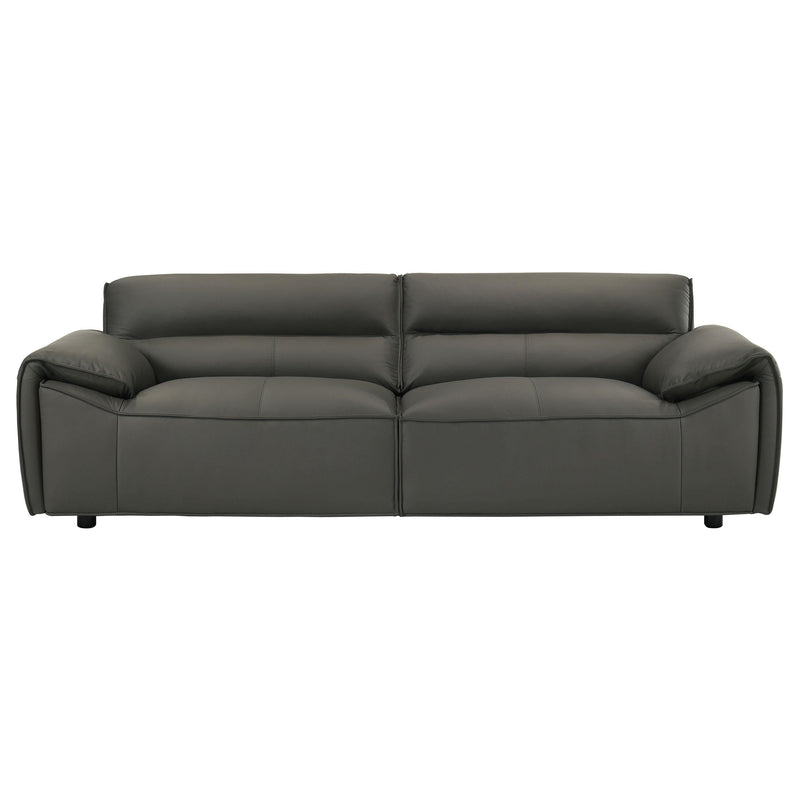 Buxton Top Grain Leather Upholstered Sofa Graphite - 509504