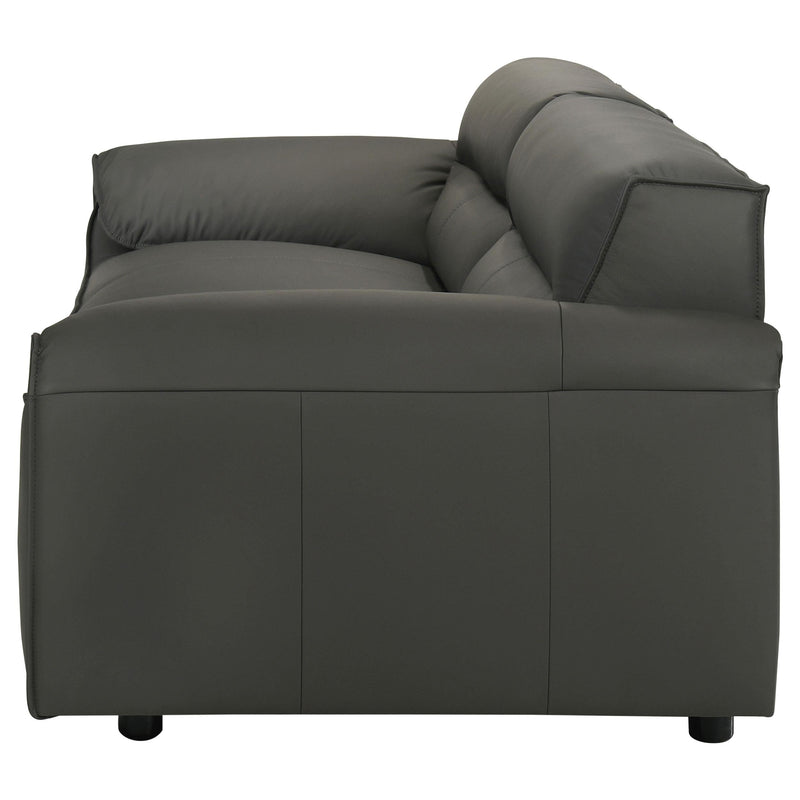 Buxton Top Grain Leather Upholstered Sofa Graphite - 509504