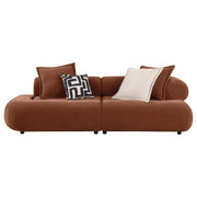 Byrne 105-inch Velvet Modular Bumper Sectional Sofa Rust - 503991