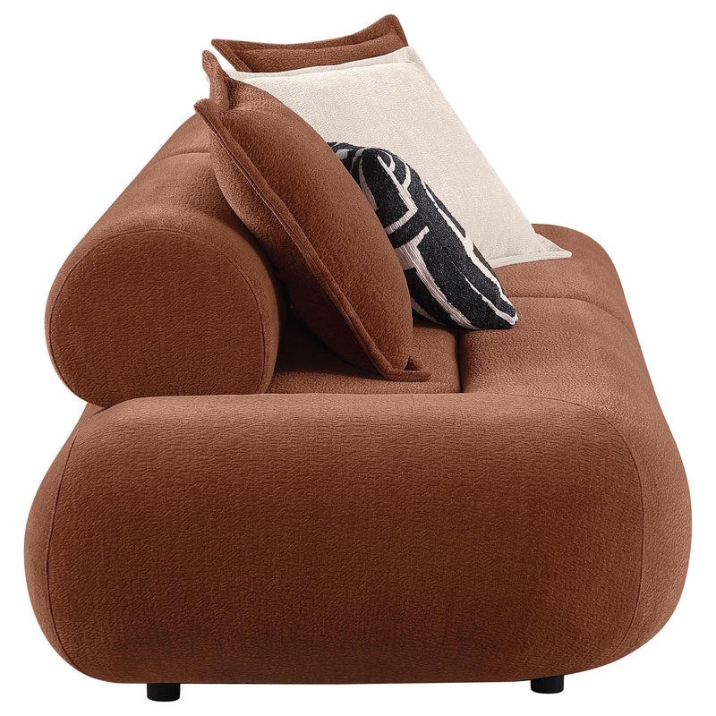 Byrne 105-inch Velvet Modular Bumper Sectional Sofa Rust - 503991