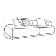 Byrne 105-inch Velvet Modular Bumper Sectional Sofa Rust - 503991
