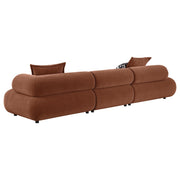 Byrne 143-inch Velvet Modular Bumper Sectional Sofa Rust - 503991-SET