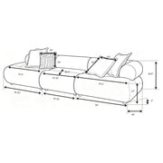 Byrne 143-inch Velvet Modular Bumper Sectional Sofa Rust - 503991-SET