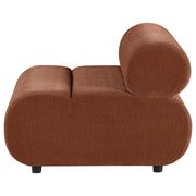 Byrne Velvet Upholstered Armless Chair Rust - 503991AC
