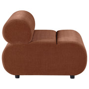 Byrne Velvet Upholstered Armless Chair Rust - 503991AC
