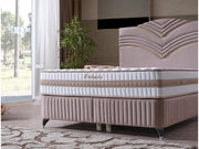 Cınar Storage Bed With Headboard Light Brown - Full in Light Brown - 110-CIN-BBFLBRW-140-SBWHD