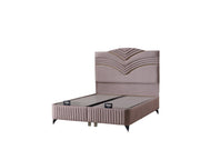 Cınar Storage Bed With Headboard Light Brown - King in Light Brown - 110-CIN-BBFLBRW-200-SBWHD