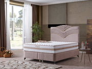 Cınar Storage Bed With Headboard Light Brown - Queen in Light Brown - 110-CIN-BBFLBRW-150-SBWHD