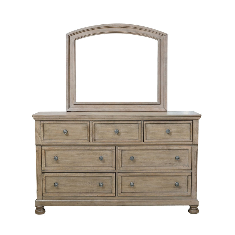 Bethel Wire Brushed Gray Sleigh Storage Platform Bedroom Set - Lara FurnitureBedroom Set
