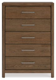 Cabalynn California King Upholstered Bed with Chest and Nightstand in Light Brown from Ashley - Lara Furniture