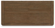 Cabalynn California King Upholstered Bed with Mirrored Dresser and Chest in Light Brown - PKG015738