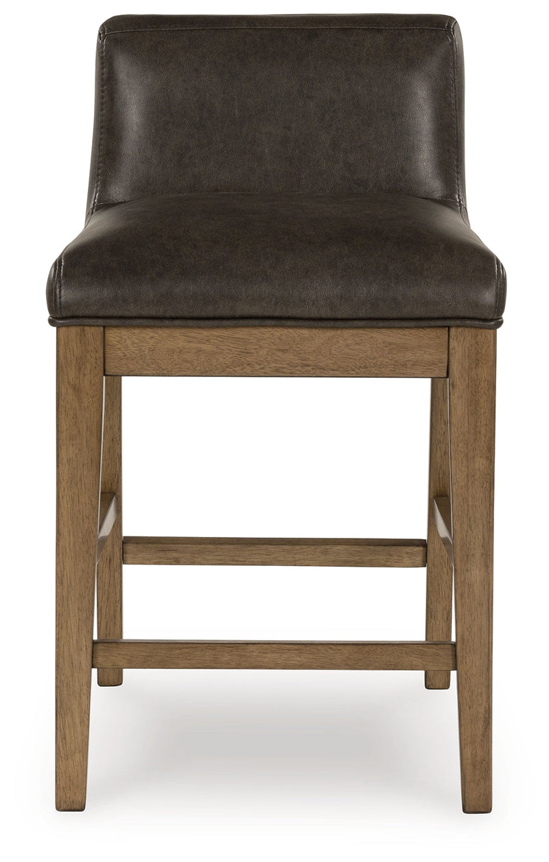 Cabalynn Counter Height Dining Table and 4 Barstools with Storage in Light Brown from Ashley - Lara Furniture