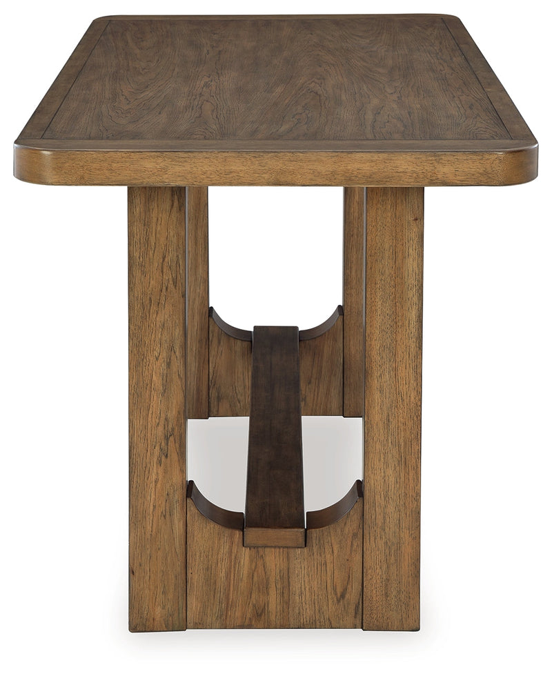 Cabalynn Counter Height Dining Table and 4 Barstools with Storage in Light Brown from Ashley - Lara Furniture