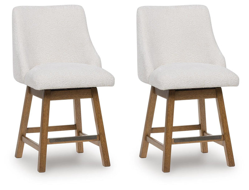 Cabalynn Light Brown Counter Height Barstool (Set of 2) - D974-324X2