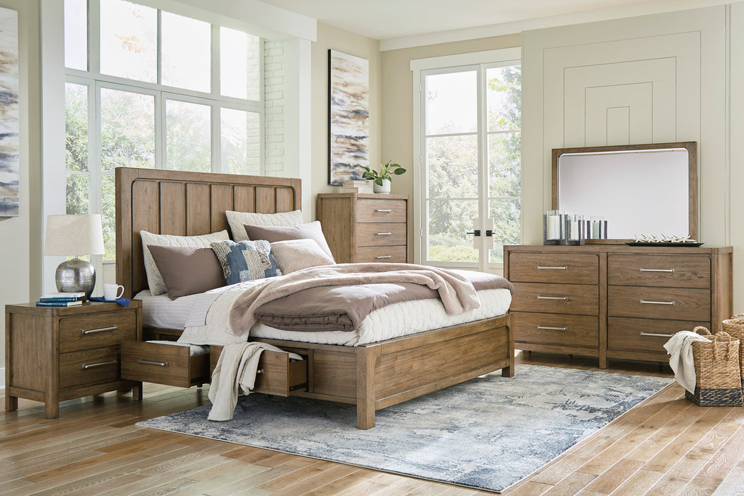 Cabalynn Light Brown Panel Storage Bedroom Set - Gate FurnitureBedroom Set
