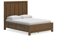 Cabalynn Light Brown Queen Panel Bed with Storage - Gate FurnitureQueen Bed
