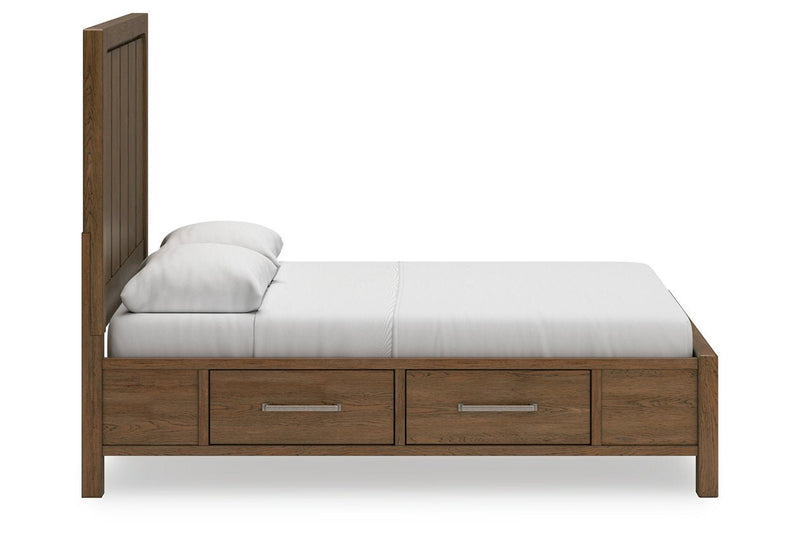 Cabalynn Light Brown Queen Panel Bed with Storage - Gate FurnitureQueen Bed