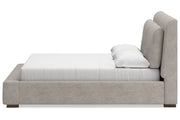 Cabalynn Light Brown Queen Upholstered Bed - Lara FurnitureQueen Bed