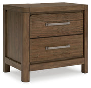 Cabalynn Queen Upholstered Bed with Chest and Nightstand in Light Brown from Ashley - Lara Furniture