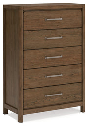 Cabalynn Queen Upholstered Bed with Chest and Nightstand in Light Brown from Ashley - Lara Furniture