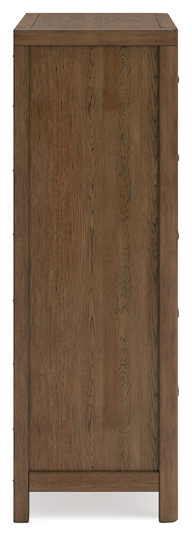 Cabalynn Queen Upholstered Bed with Chest and Nightstand in Light Brown from Ashley - Lara Furniture