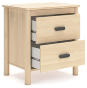 Cabinella Full Panel Headboard with Dresser and 2 Nightstands in Tan - PKG017213